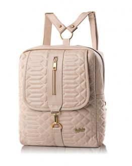 Tas Ransel Backpack Kasual Wanita Inficlo Krem Salur SOR 979