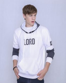 CATENZO SWEATER CASUAL HOODIE PRIA PUTIH TERRY PL 459