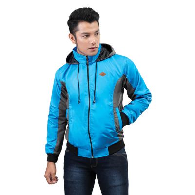JAKET OUTDOOR HOODIES KASUAL PRIA ORIGINAL BIRU TASLAN INFICLO SBM 946