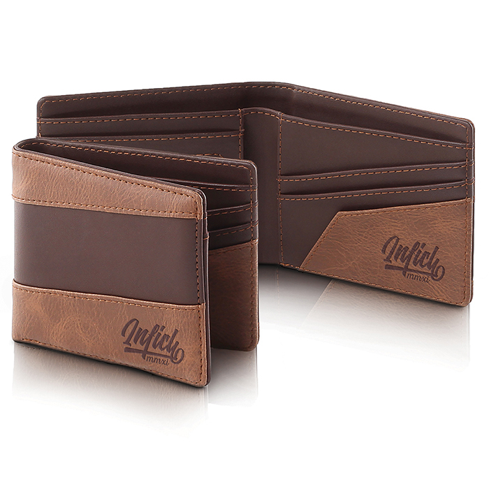 DOMPET LIPAT PRIA PREMIUM COKLAT PU INFICLO SLN 192