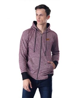 JAKET SWEATER HOODIES PRIA MARUN BABY TERRY INFICLO SIP 947