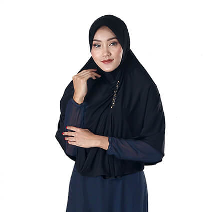 JILBAB WANITA HITAM SPANDEK INFICLO SRT 282