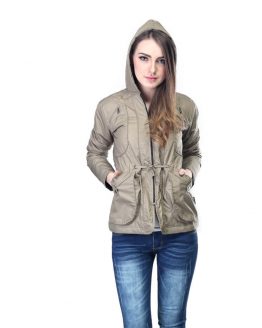JAKET HOODIES KASUAL WANITA KREM MICRO INFICLO SFC 747