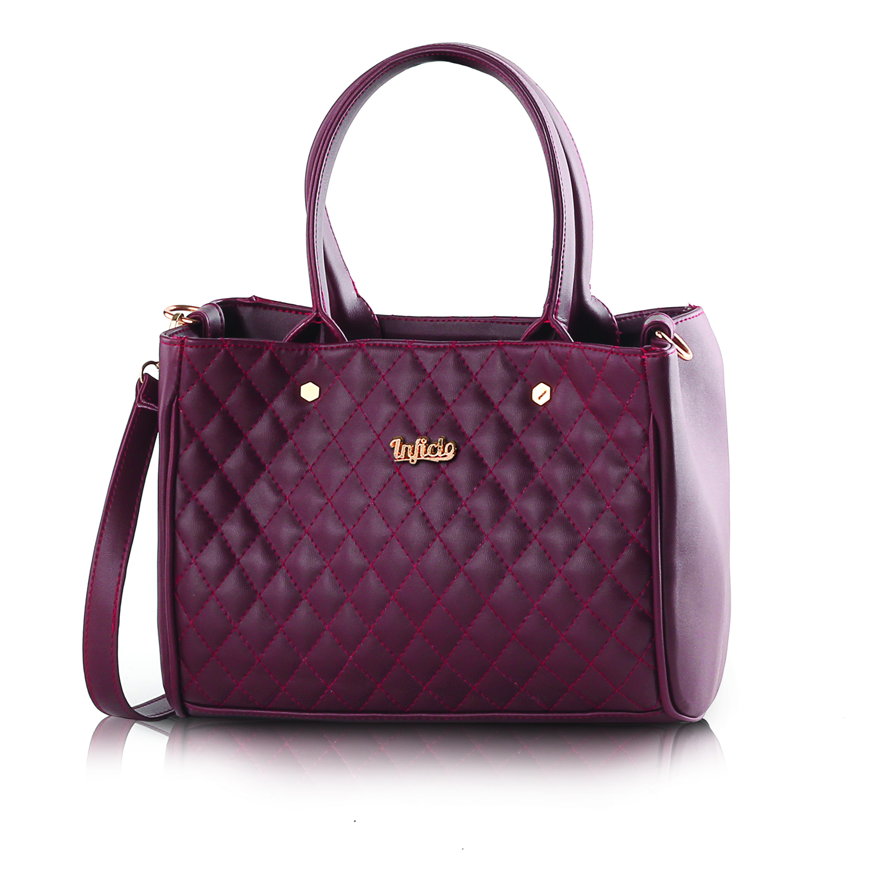 TAS HANDBAG KASUAL WANITA PREMIUM MARUN VIROTEX INFICLO SJU 319