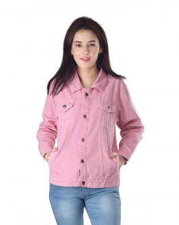JAKET JEANS KASUAL WANITA PINK DENIM INFICLO SSP 254