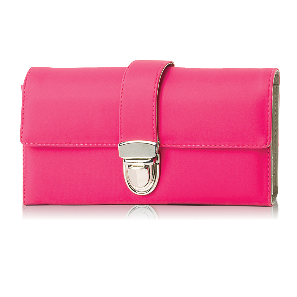 DOMPET LIPAT WANITA ORIGINAL PINK SPON PRADA INFICLO SPT 123