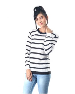 SWEATER KASUAL WANITA PREMIUM PUTIH RAJUT INFICLO STA 817