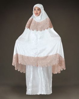 MUKENA WANITA PUTIH SUTRA DOVE INFICLO SKL 902