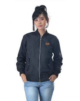 JAKET OUTDOOR KASUAL WANITA PREMIUM HITAM DESPO INFICLO STF 112