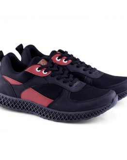 SEPATU OLAHRAGA SPORTS PRIA PREMIUM BOSTON BLACK MESH SYNTHETIC TPR QUICKLY QSW 005