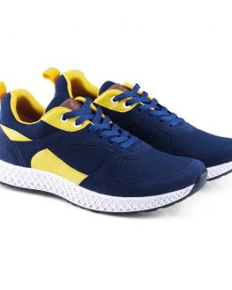 SEPATU OLAHRAGA SPORTS PRIA PREMIUM BOSTON NAVY MESH SYNTHETIC TPR QUICKLY QSW 006