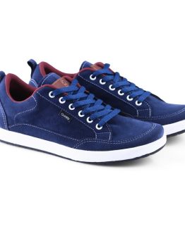 SEPATU SNEAKERS PRIA PREMIUM CARTER NAVY SUEDE SYNTHETIC LEATHER TPR QUICKLY QSN 006