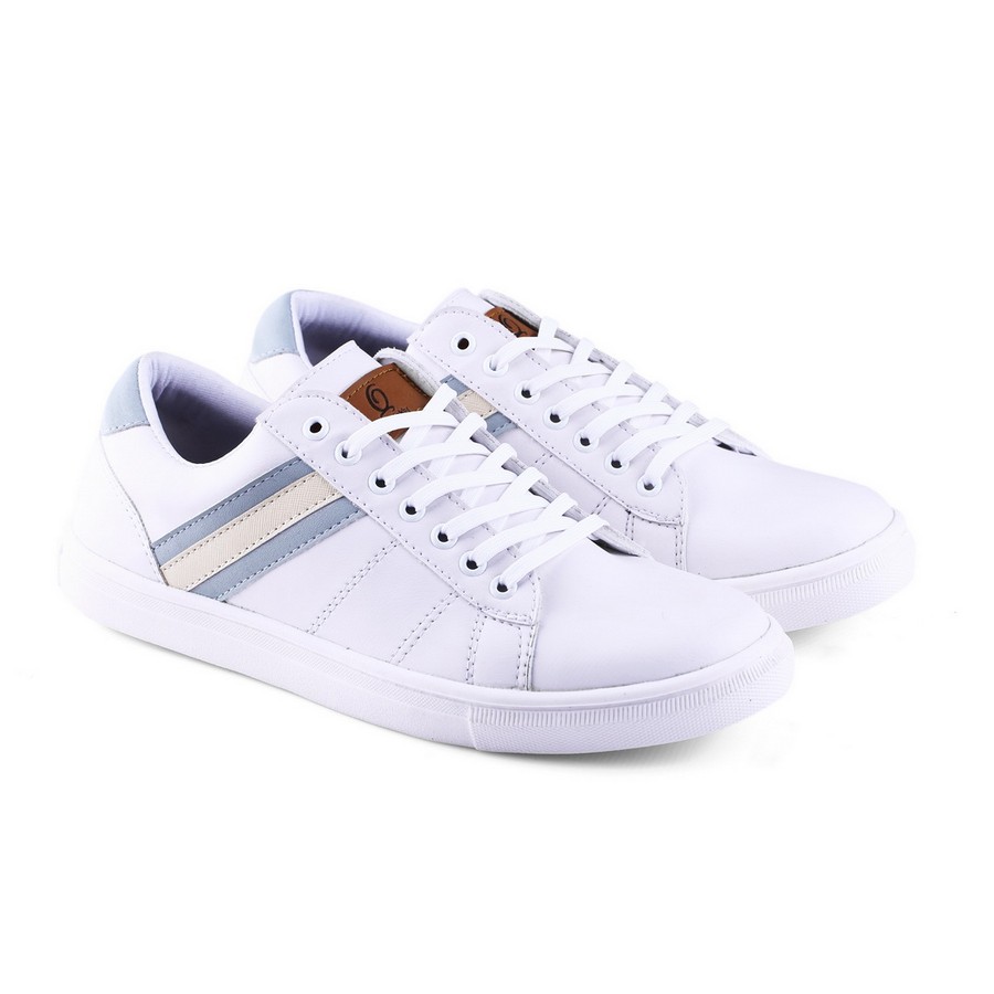 SEPATU SNEAKERS PRIA PREMIUM CASPIAN WHITE SYNTHETIC LEATHER QUICKLY QSN 008