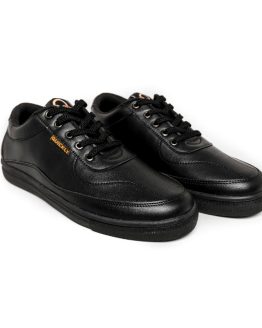 SEPATU SNEAKERS PRIA PREMIUM PARKER BLACK SYNTHETIC LEATHER TPR QUICKLY QPN 006
