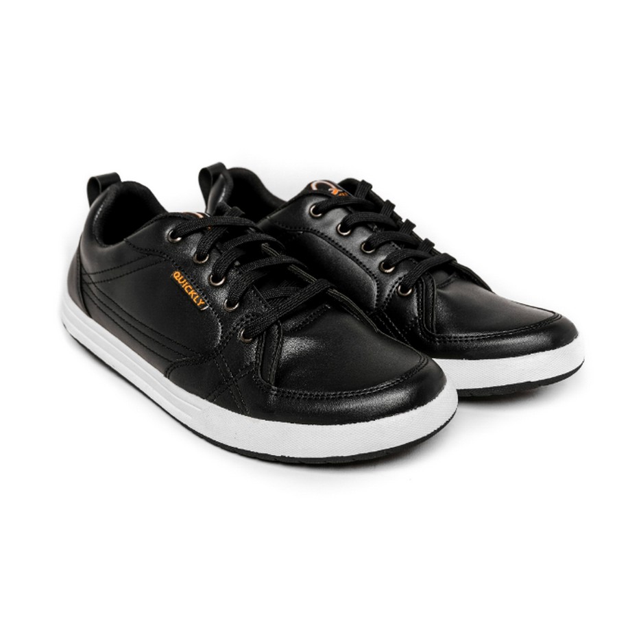 SEPATU SNEAKERS PRIA PREMIUM BENTLEY BLACK SYNTHETIC LEATHER TPR QUICKLY QSN 004