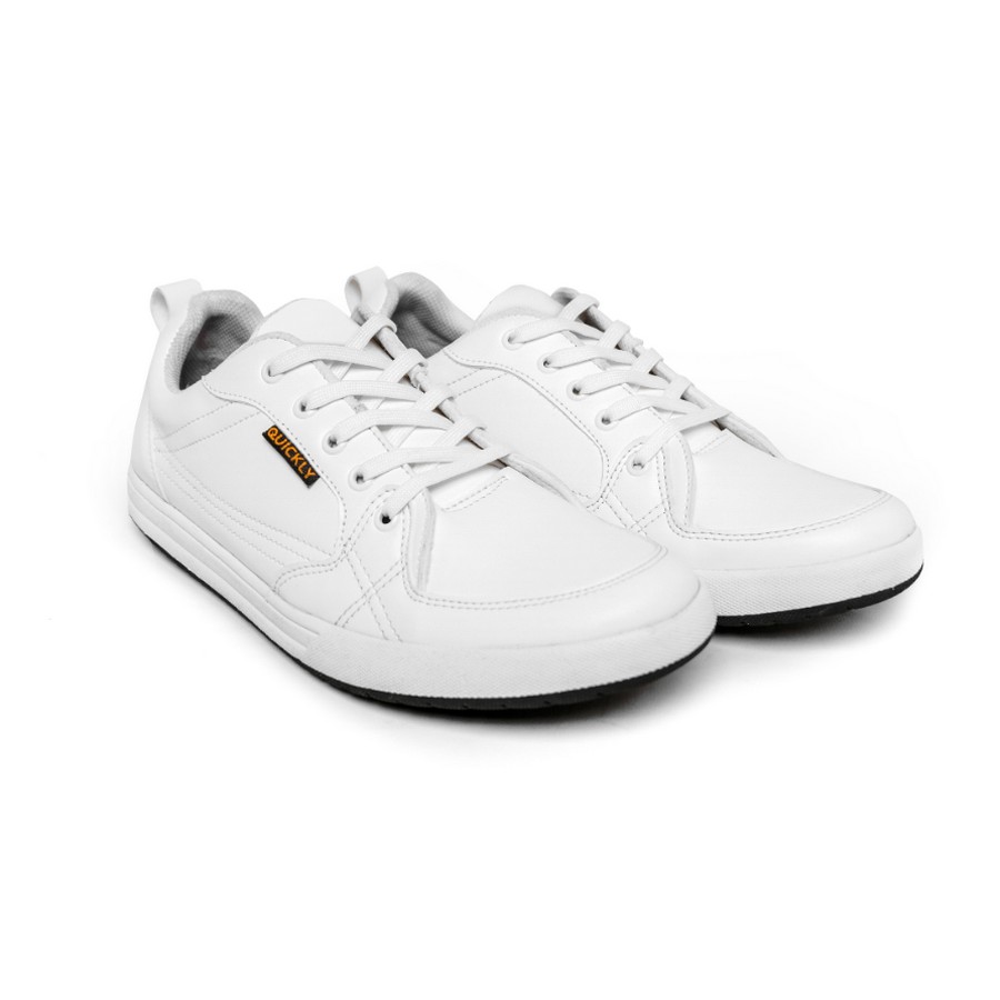 SEPATU SNEAKERS PRIA PREMIUM BENTLEY WHITE SYNTHETIC LEATHER TPR QUICKLY QSN 005